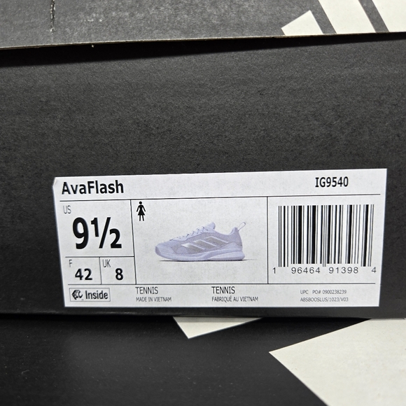 Adidas Women's Tennis Shoes Avaflash Low 'White Silver Metallic' Size 9.5 - Picture 8 of 8